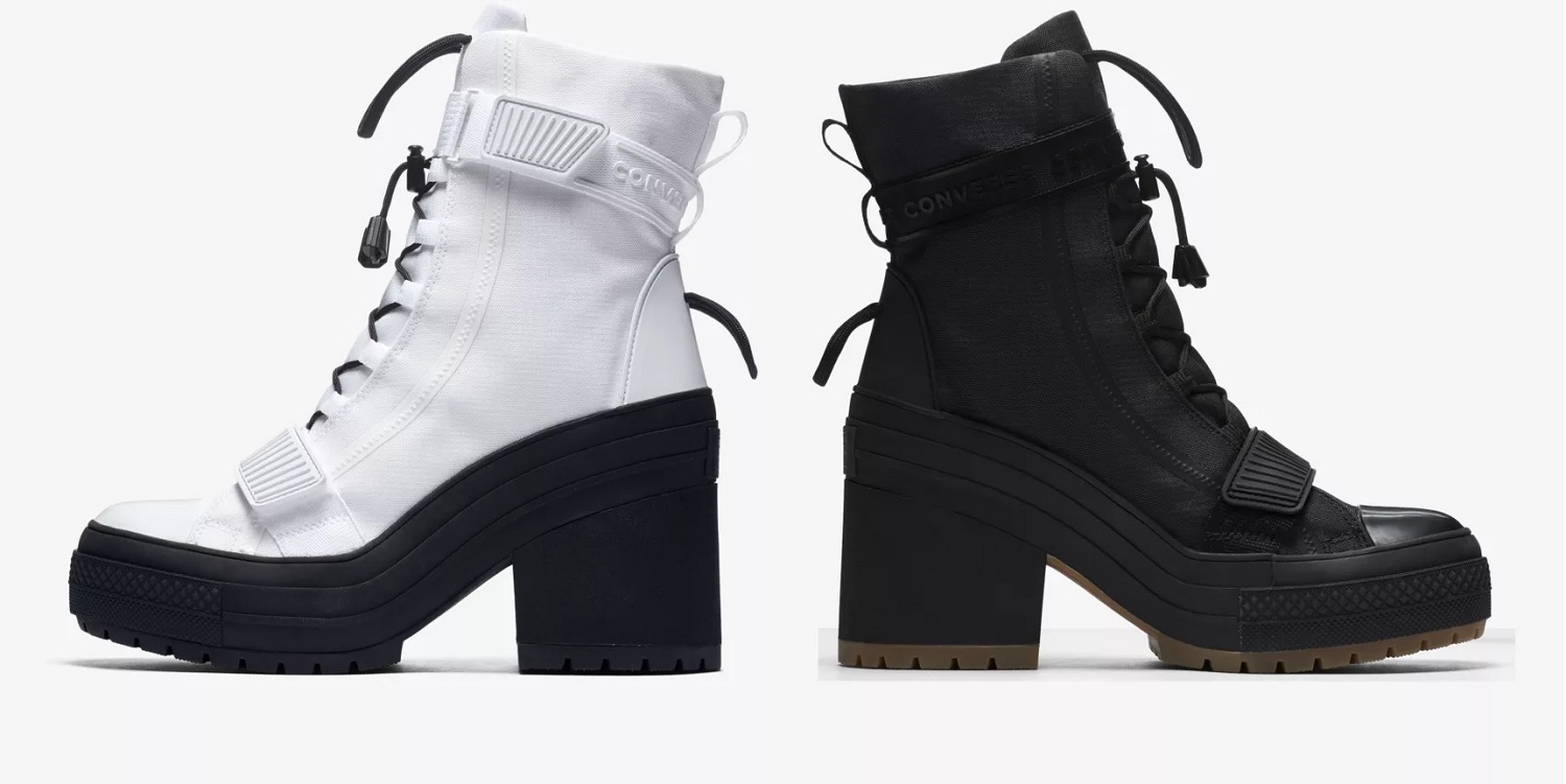 converse high heel boots