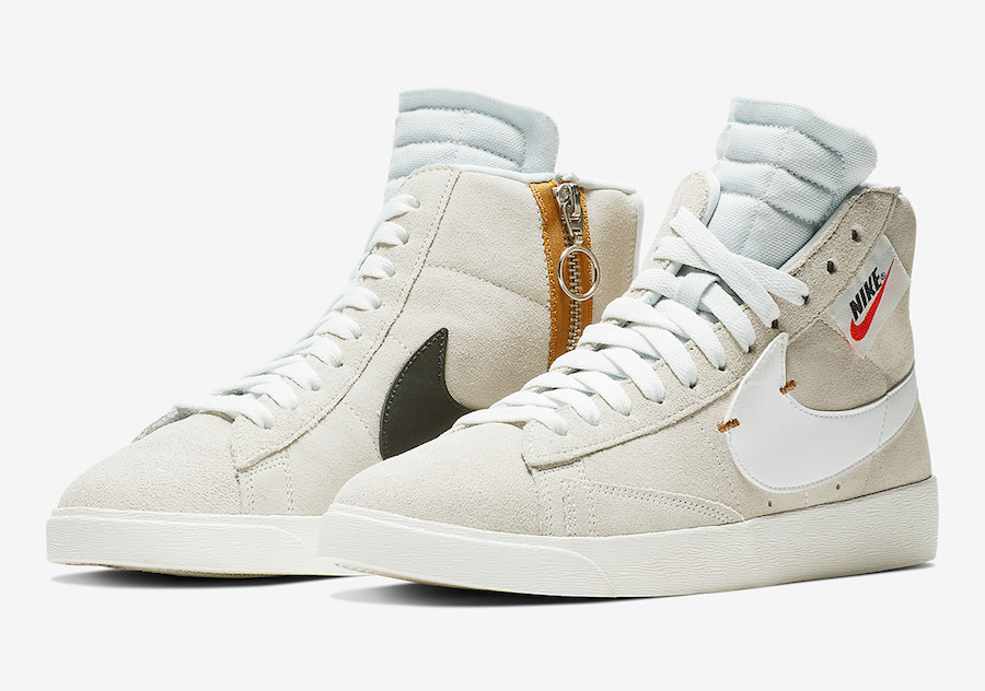 cream nike blazers