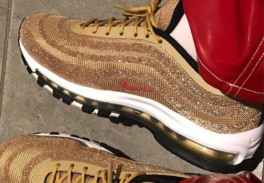 nike air max swarovski gold