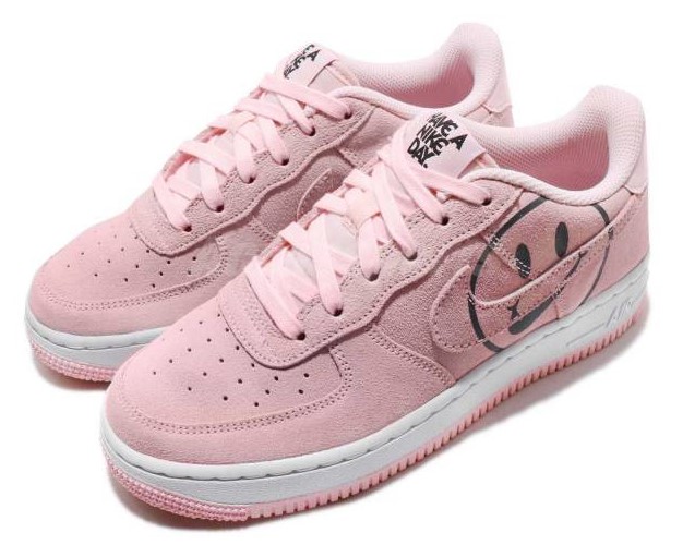 pink smiley face air force 1