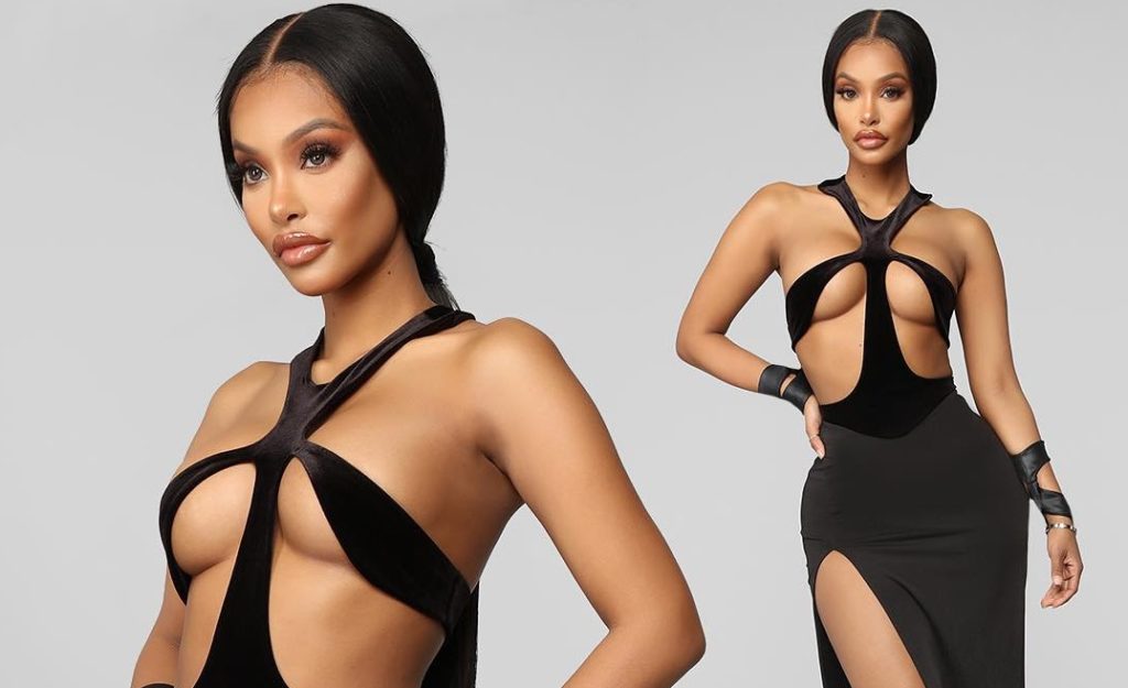 kim kardashian black dress fashion nova