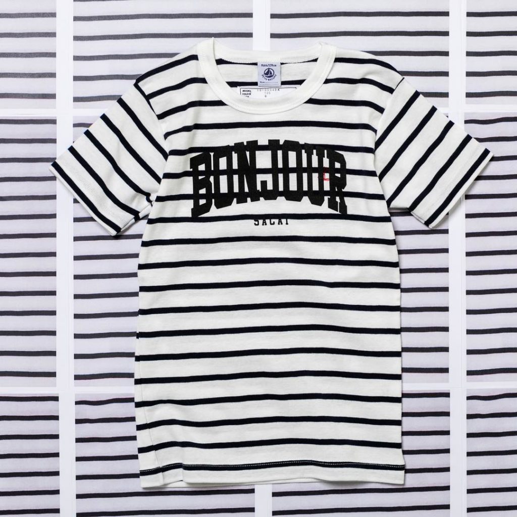 sacai-bonjour-striped-t-shirt