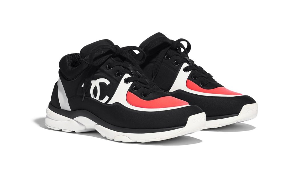 chanel mesh and lycra sneakers