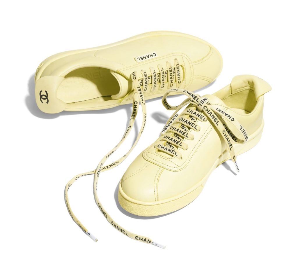 yellow chanel shoes