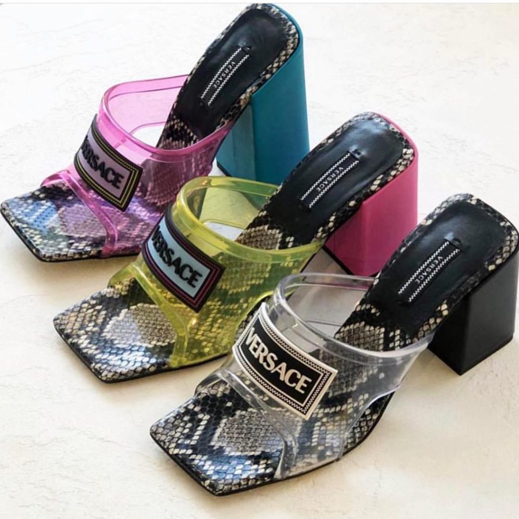 versace plastic sandals