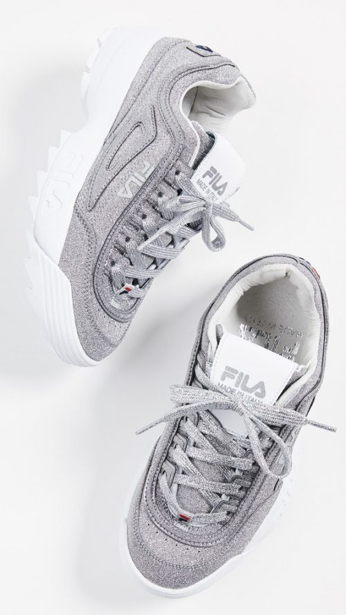 glitter fila trainers