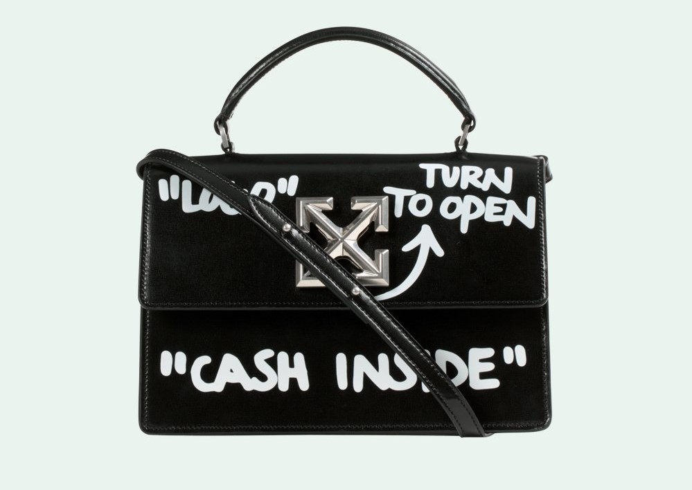 OFF-WHITE Calfskin Jitney 2.8 Bag White 1268383