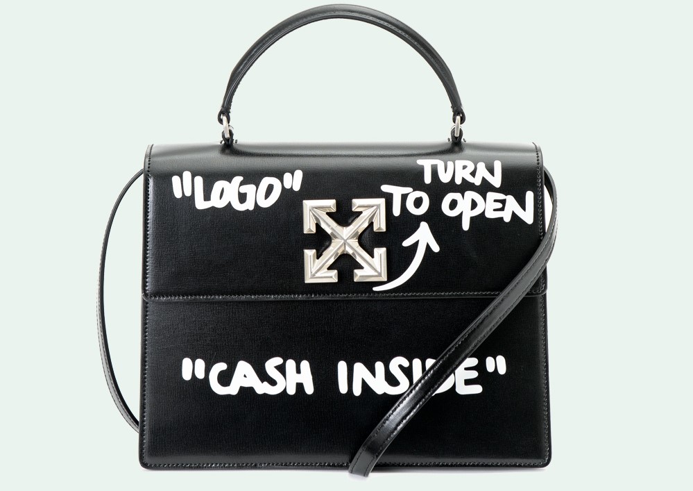 OFF-WHITE CASH INSIDE SS22 Jitney Bag White/Black for Women