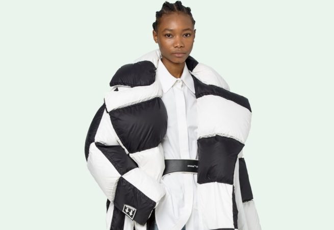 Off-White Puffs Out With Checkerboard Parka And Bags | SNOBETTE