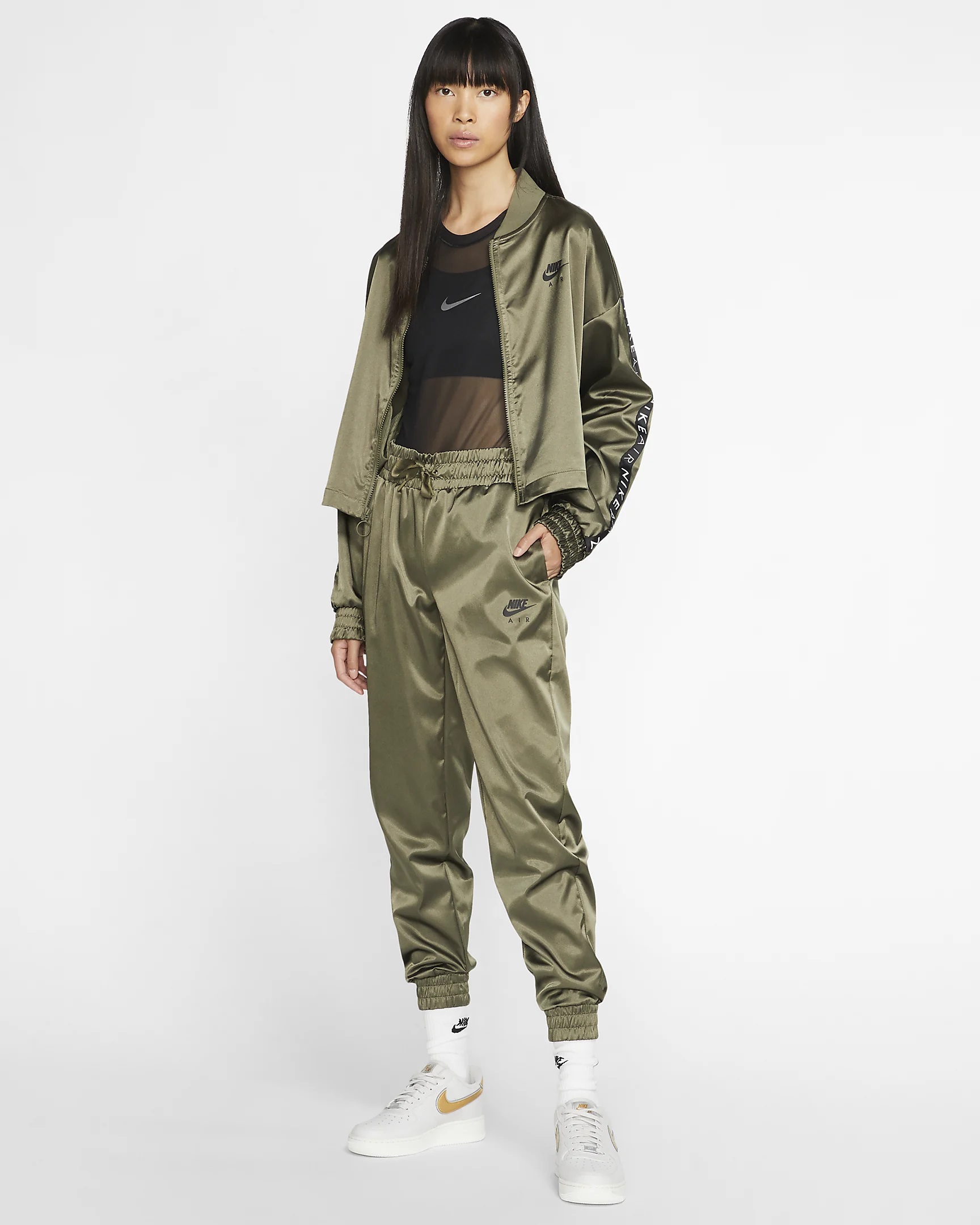 Strike A Smooth Pose In Nike's Air Satin Track Pants | SNOBETTE