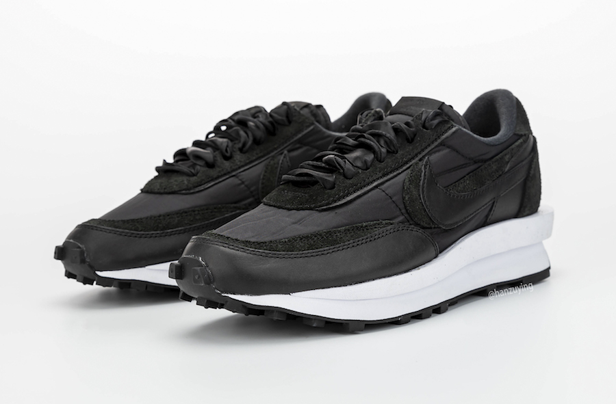 Nike And Sacai's LDWaffle Sneaker Returns In Black And White Nylon |  SNOBETTE