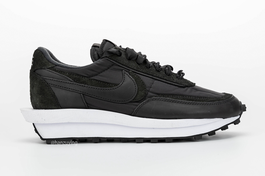 Nike And Sacai's LDWaffle Sneaker Returns In Black And White Nylon