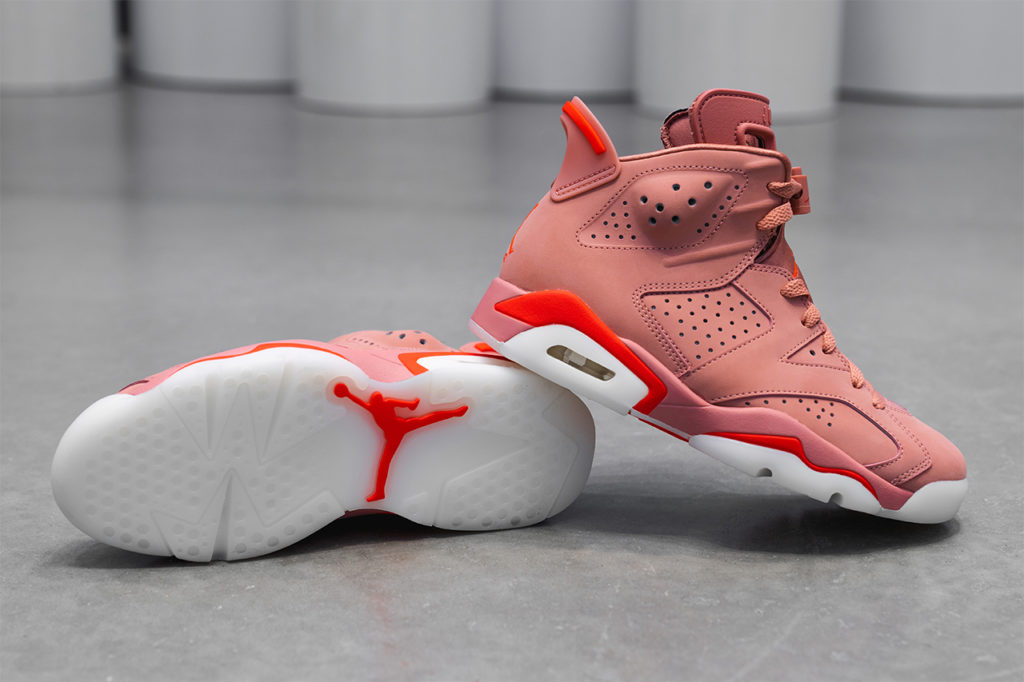 aleali may air jordan 6 wmns millennial pink closer look 6