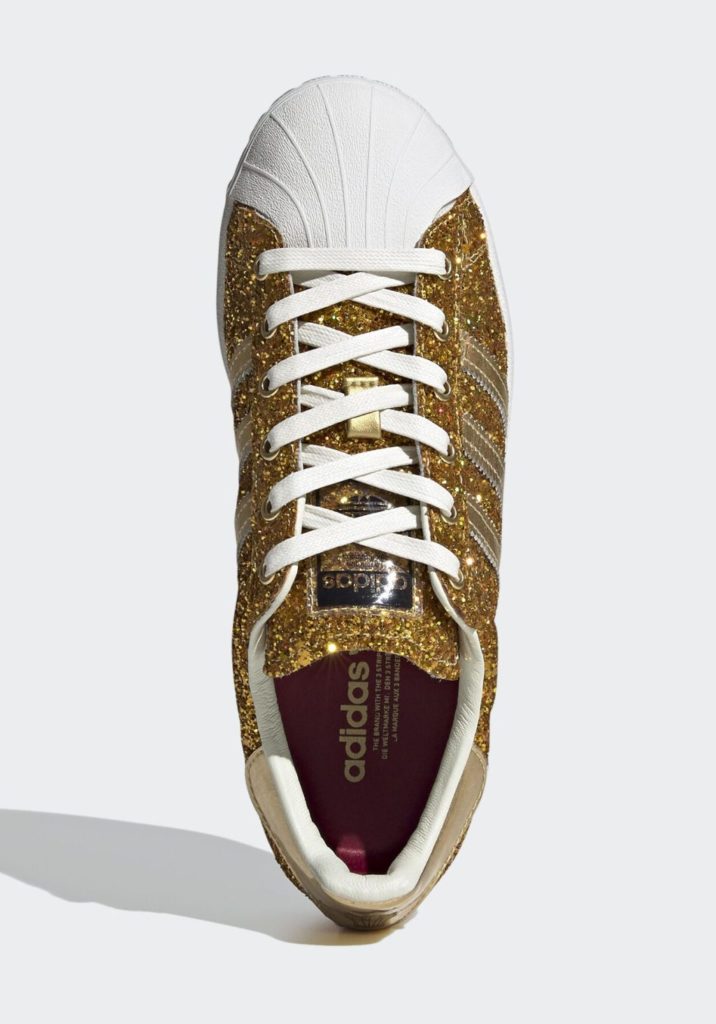 Adidas superstar store gold glitter