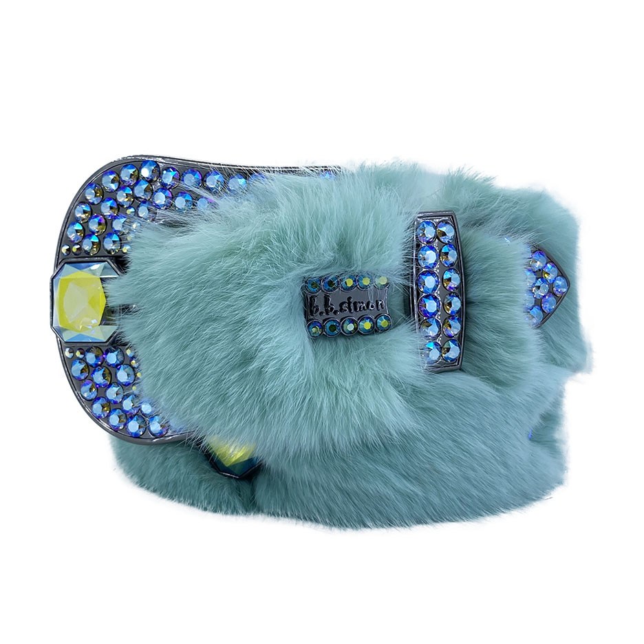 bb simon fur swarovski crystal belt 6