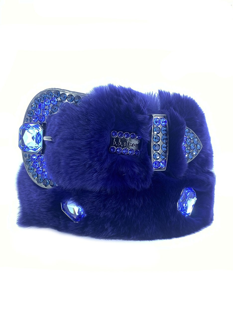 bb simon fur swarovski crystal belt 8