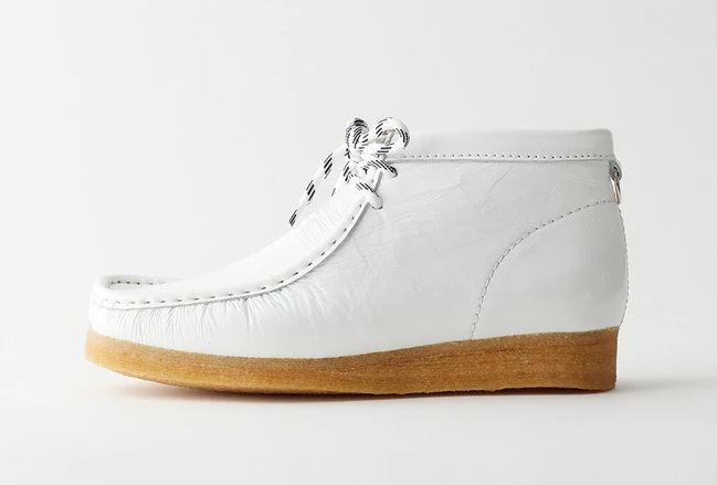 white leather wallabees