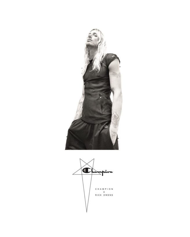 Rick Owens Puts A Cool Spin On Champion With Unisex Capsule | SNOBETTE