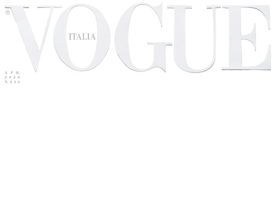 Vogue Italia Reflects On Impact Of COVID-19 With All White Cover | SNOBETTE