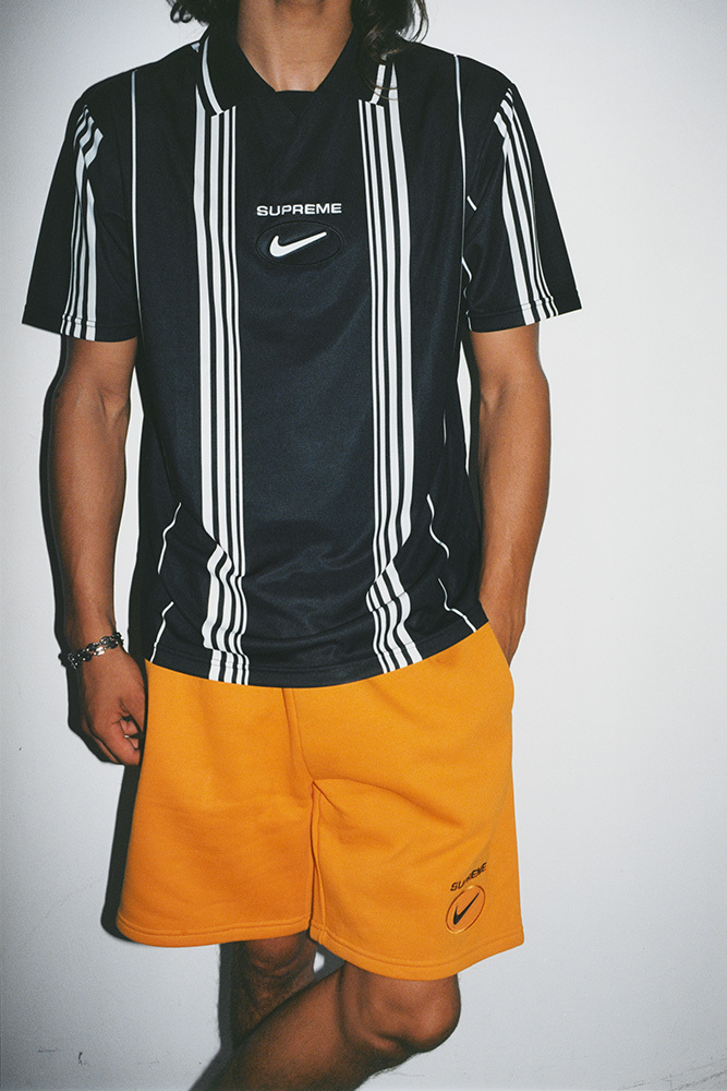 Shop Supreme 2020-21FW Unisex Street Style Collaboration Logo Skater Style  Tops (Stripe Soccer Jersey, Supreme Nike Jewel) by Hirokiki.k