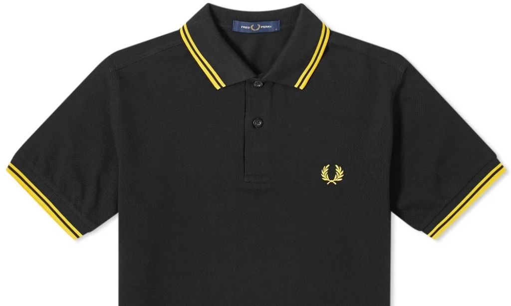 Fred Perry Black Yellow Polo 1