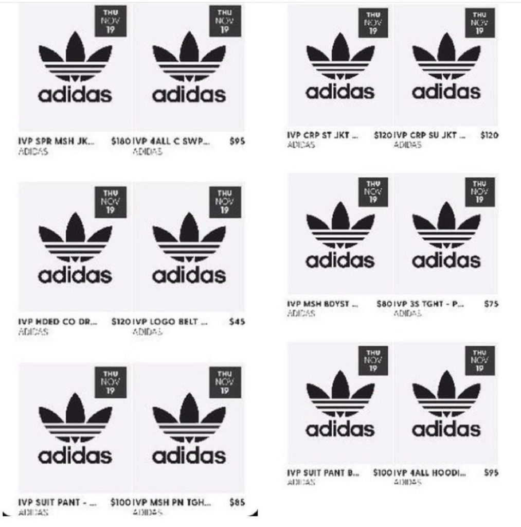 adidas ivy park stock list november 19 2020