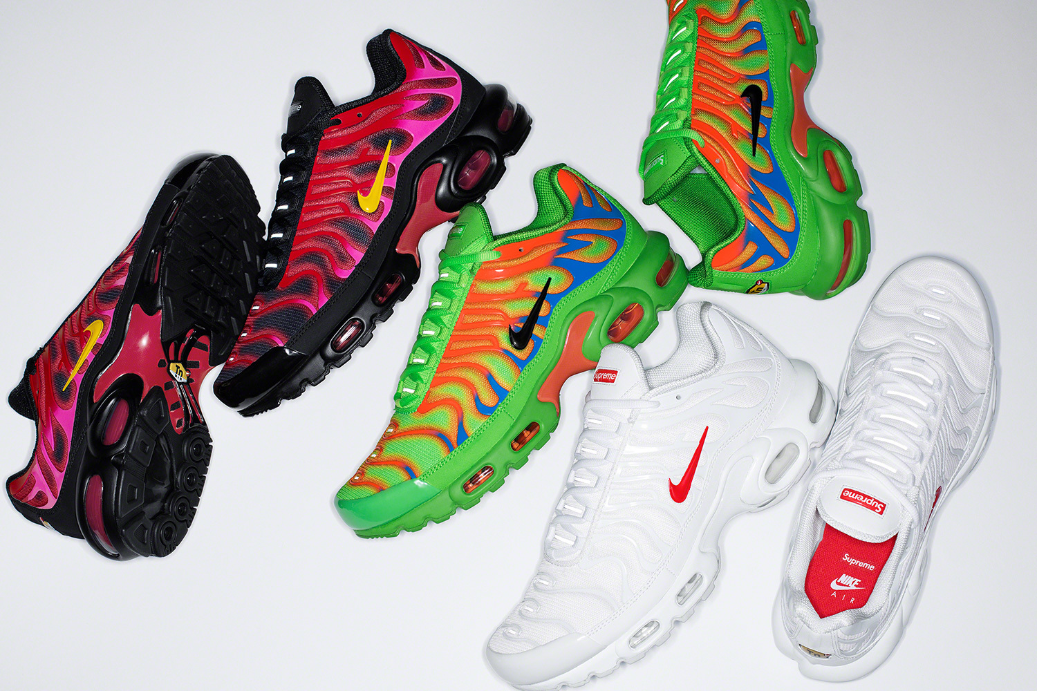 Supreme And Nike Combine For A Trio Of Air Max Plus TN Sneakers