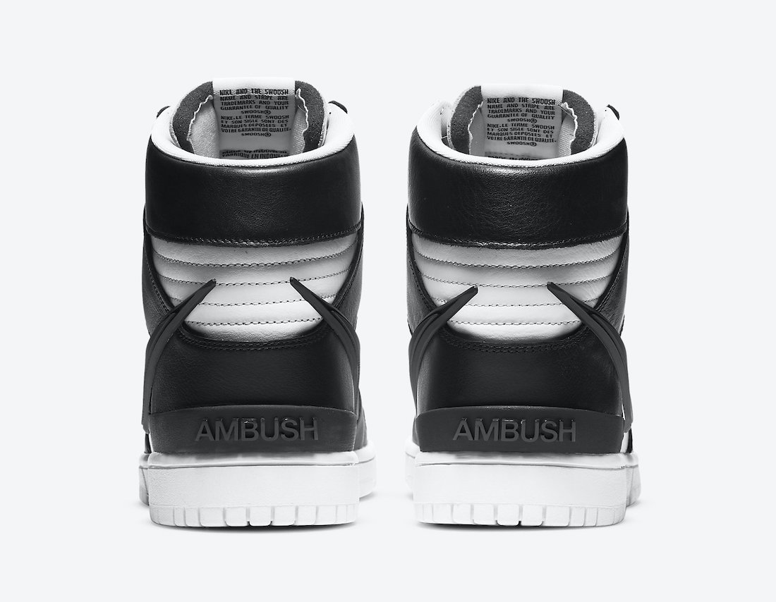 nike ambush dunk high black white launch date