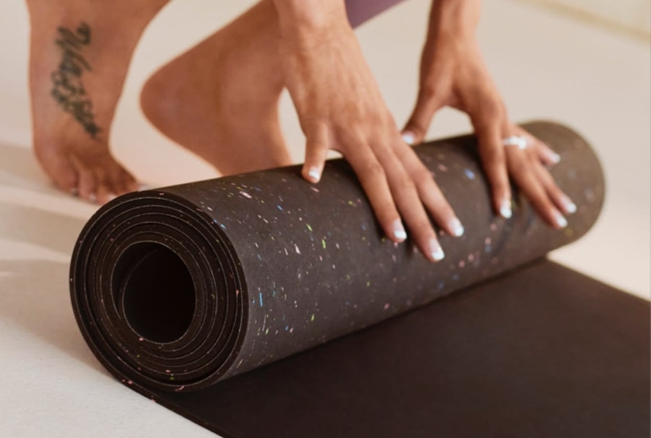 Rubber yoga mat