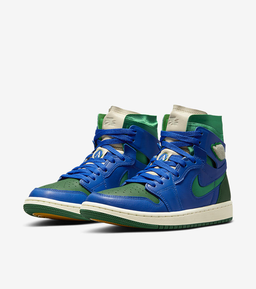 green and blue jordan 1s