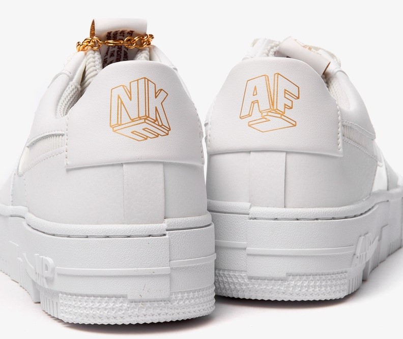 This Nike Air Force 1 Low Pixel Is Accessorized With A Gold Chain