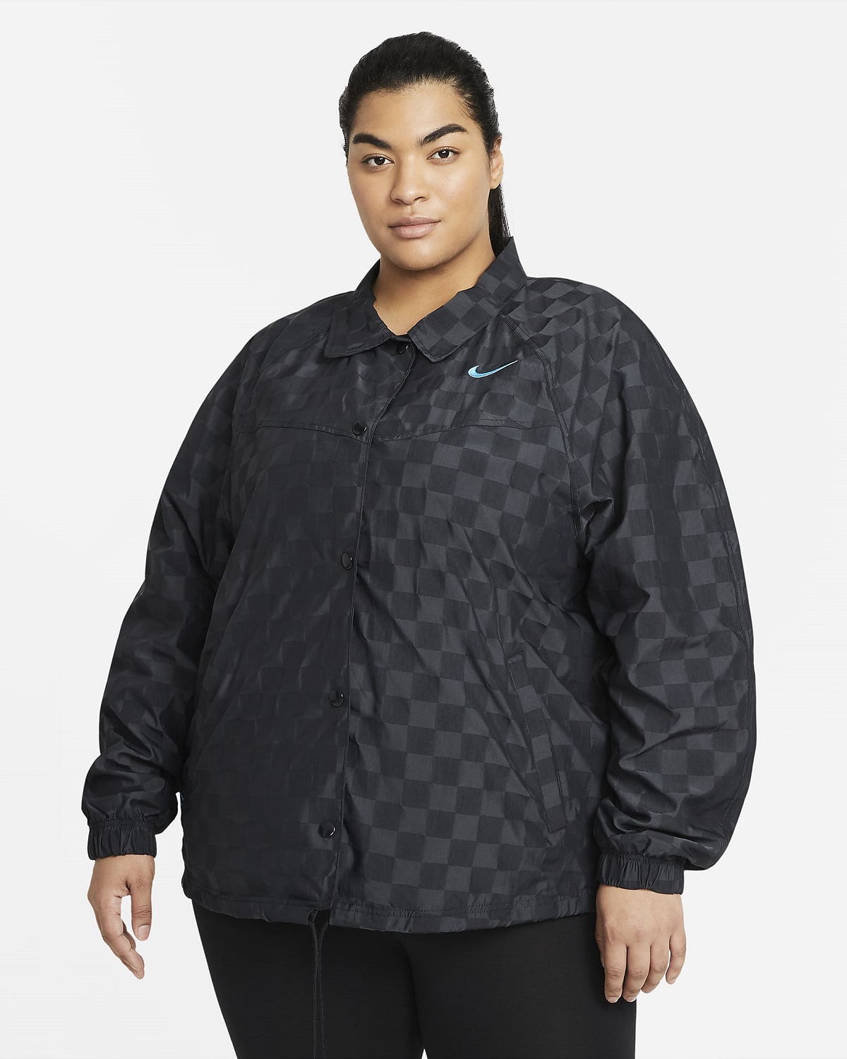 Nike Makes A Checkered Statement With Oversized Women's Coach's Jacket