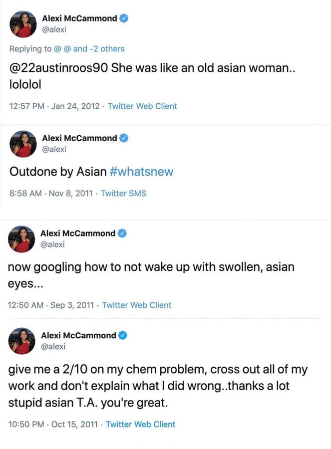 alexi mccammond racist tweets