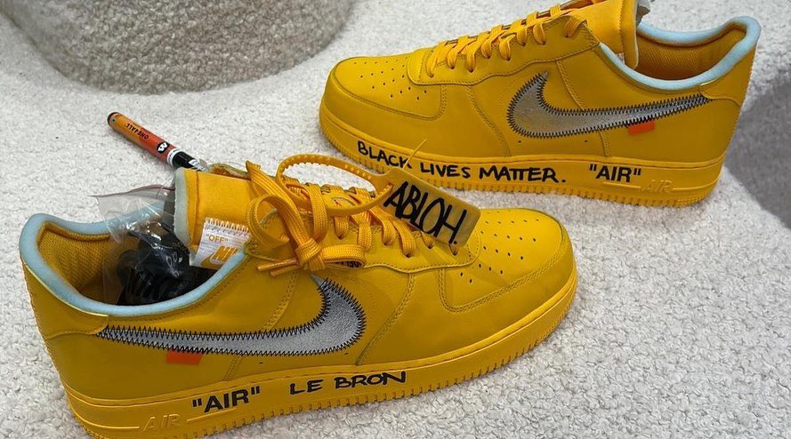 nike off white air force 1 university yellow color 1