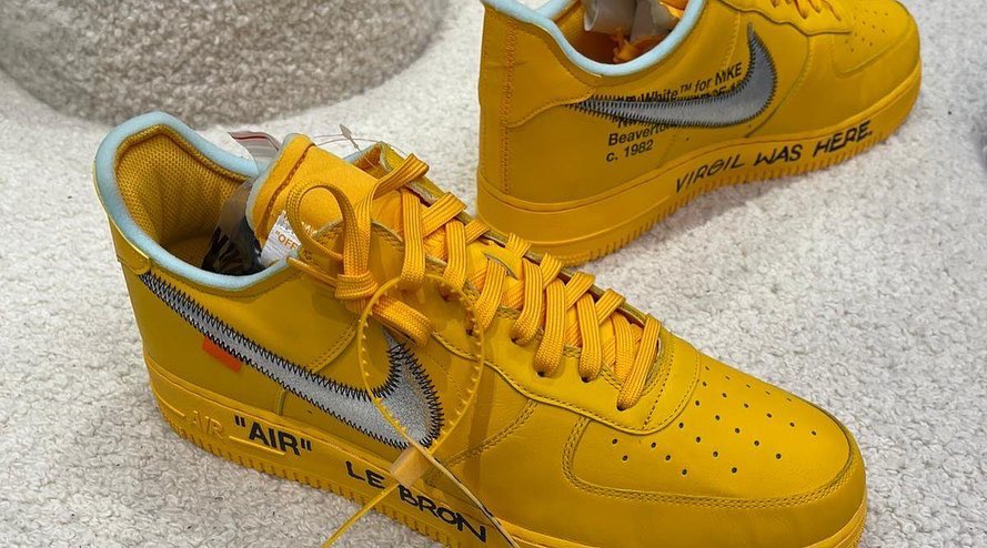 Nike off white on sale air force yellow