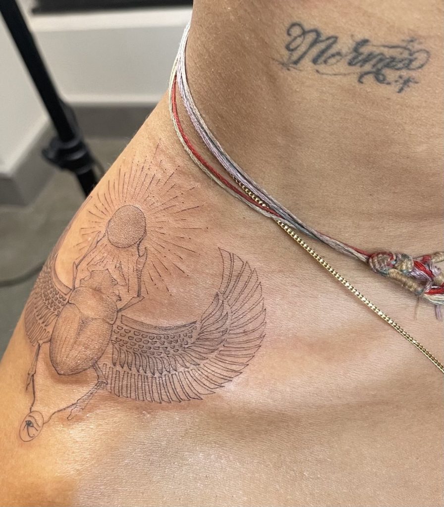 SZA Reveals New Scarab Beetle Tattoo