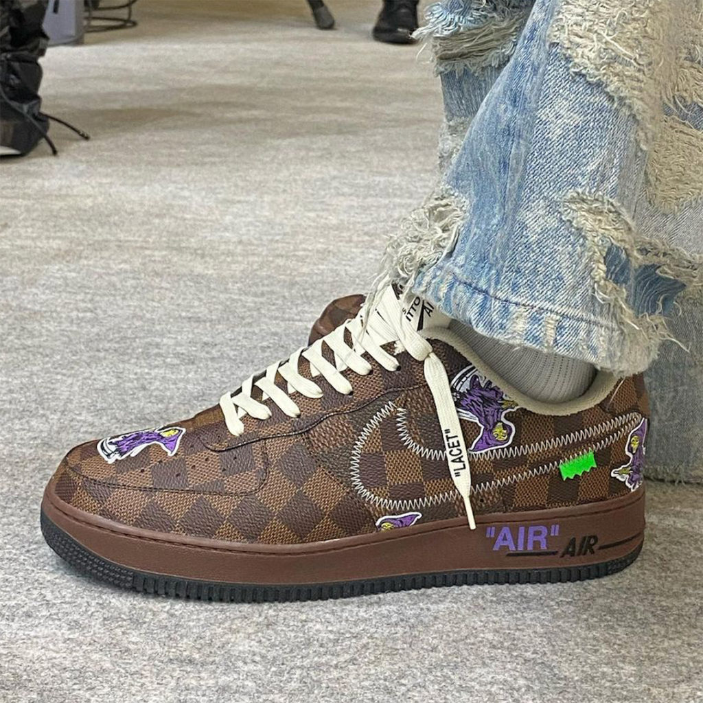 Louis Vuitton Fabric Inspired Air Force 1 Custom - Owl Fashion Shop