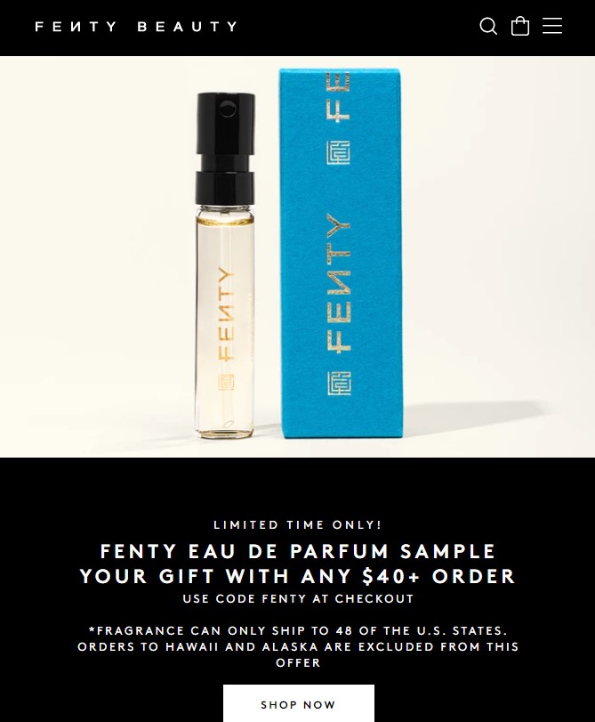 fenty parfum sample