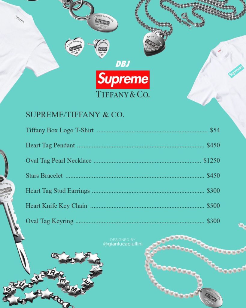 Supreme Surprises With News Of A Fall 2021 Tiffany & Co. Collaboration