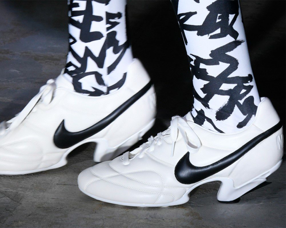 Nike And Comme Des Garçons's Soccer-Inspired High Heel Shoe Is Now