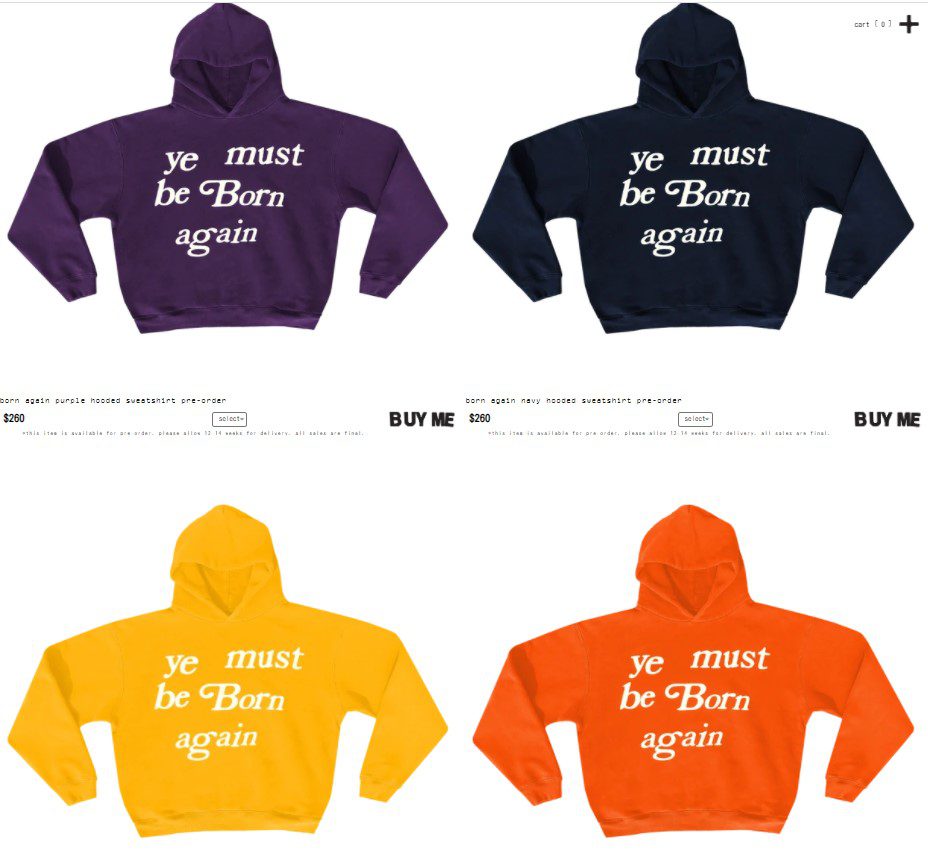 Cactus Plant Flea Market Restocks 'Ye Must Be Born Again' Hoodies