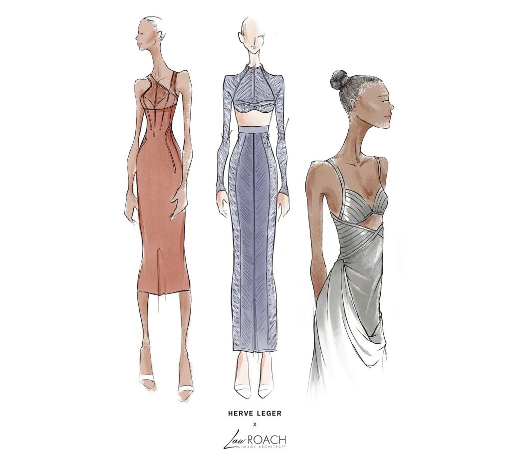 Herve Leger A-Line Dress with Louis Vuitton Trocadero Bag - Lollipuff