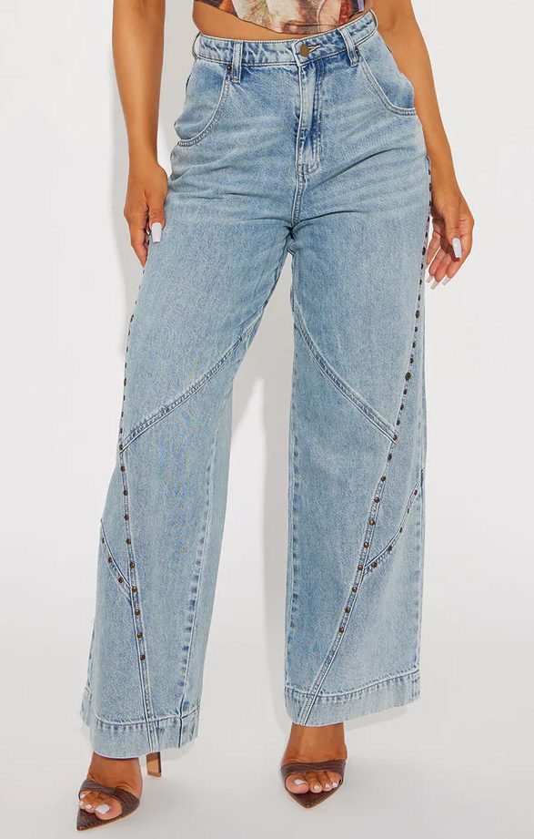 The Curve Appeal Of Seamed Wide Leg Denim